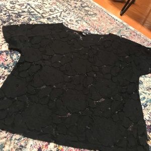 🔴 Forever21 Black Lace Top